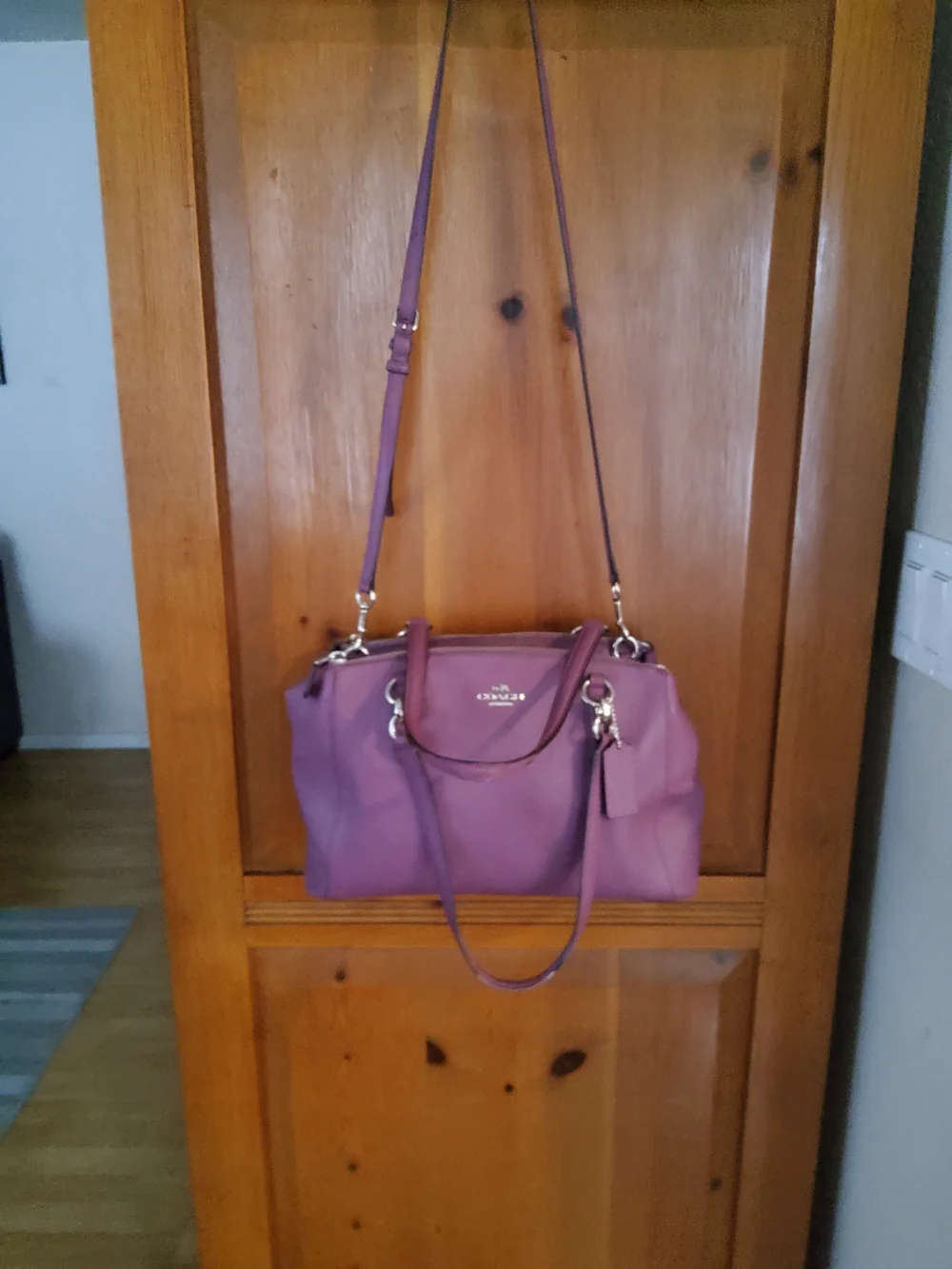 COACH Christie Crossgrain Carryall EUC minus one flaw.